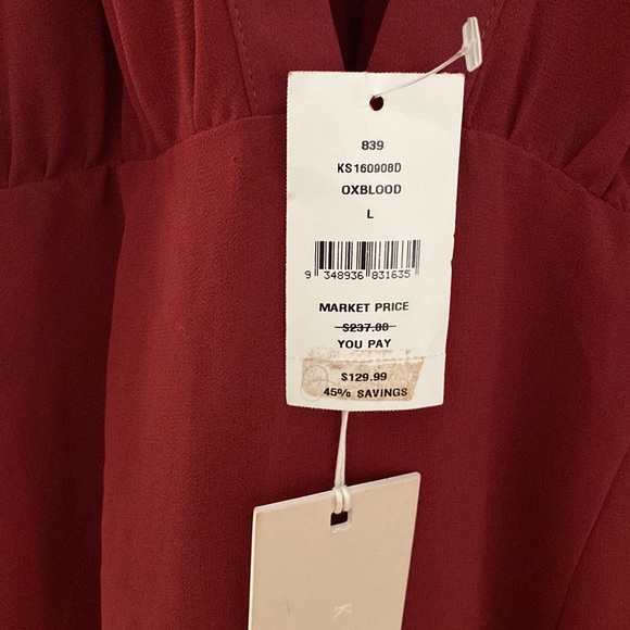 Oxblood red stunning, strappy, layered dress - Picture 7 of 7